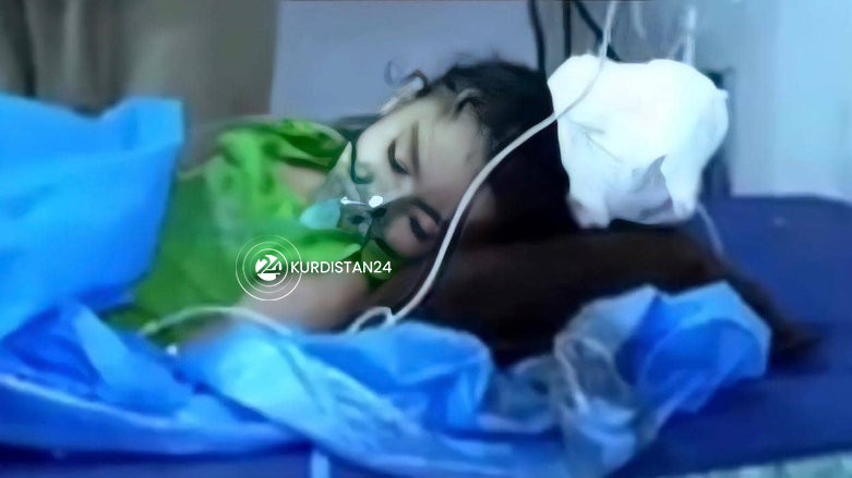 وێنەی کچەکەی عەقید سابیر لە نەخۆشخانە